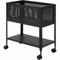Lorell Mesh Rolling File, Black, LLR60175