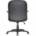 Lorell Tufted Managerial Mid-Back Office Chair, Black, LLR60115