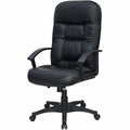 Lorell Tufted Executive High-Back Office Chair, Black, LLR60116
