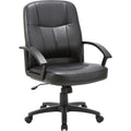 Lorell Chadwick Series Managerial Mid-Back Chair, Black, LLR60121