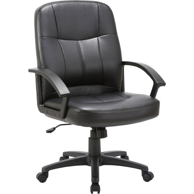 Lorell Chadwick Series Managerial Mid-Back Chair, Black, LLR60121