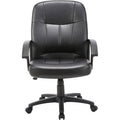 Lorell Chadwick Series Managerial Mid-Back Chair, Black, LLR60121