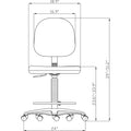 Lorell Millenia Series Adjustable Task Stool with Back, Black, LLR80008