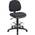 Lorell Millenia Series Adjustable Task Stool with Back, Black, LLR80008