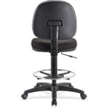 Lorell Millenia Series Adjustable Task Stool with Back, Black, LLR80008