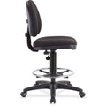 Lorell Millenia Series Adjustable Task Stool with Back, Black, LLR80008