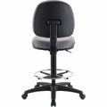 Lorell Millenia Series Adjustable Task Stool with Back, Gray, LLR80009