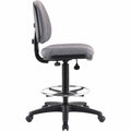 Lorell Millenia Series Adjustable Task Stool with Back, Gray, LLR80009