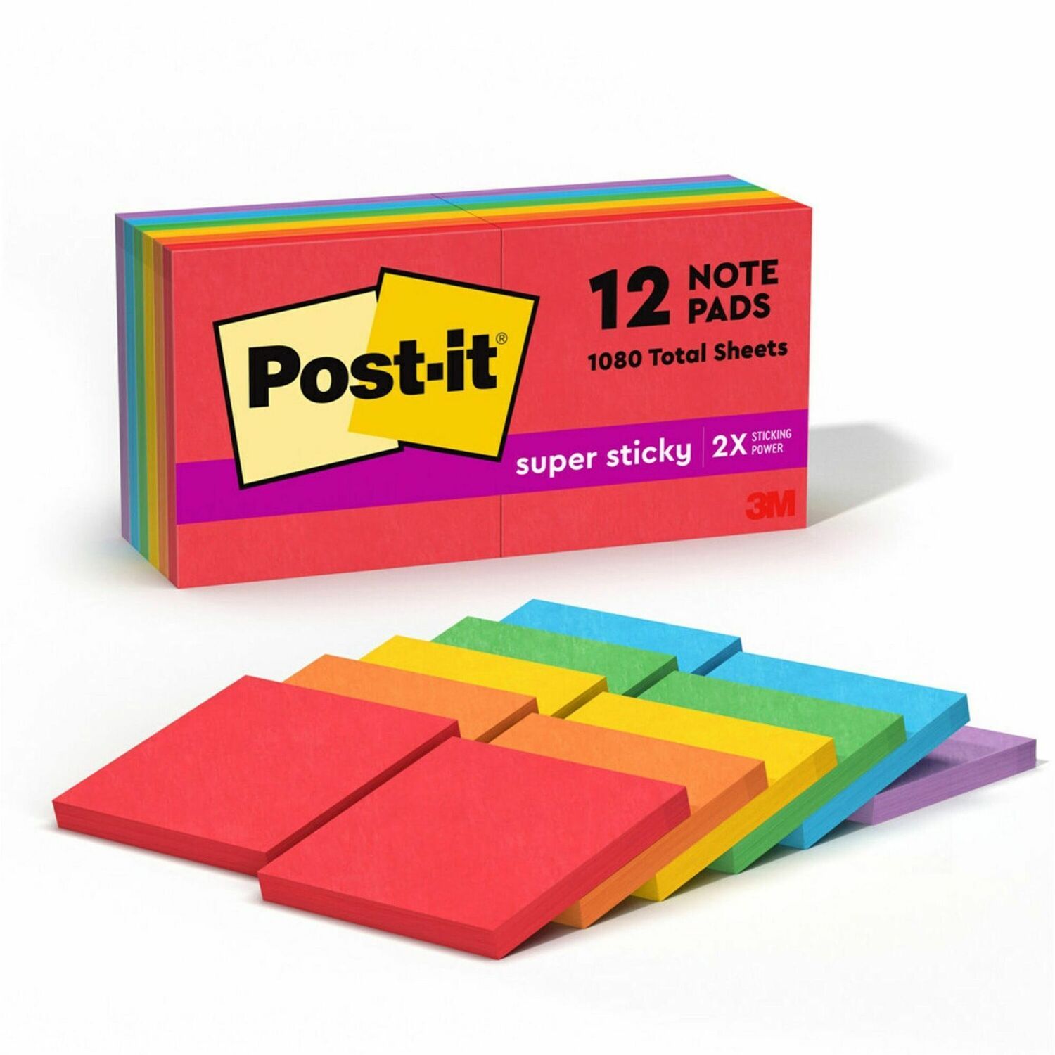Post-it® Super Sticky Notes - Playful Primaries Color Collection, 1 Pack