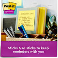 3M Post-it Super Sticky Lined Notes Cabinet Pack, Canary Yellow, 12 / Pack, MMM67512SSCP