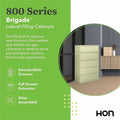 The HON Company HON 800 Series Full-Pull Locking Lateral File - 5-Drawer, Black, HON895LP