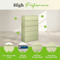 The HON HON 800 Series Full-Pull Locking Lateral File - 5-Drawer, Black, HON895LP