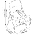 Lorell Padded Seat Folding Chairs, 4 / Carton, LLR62501