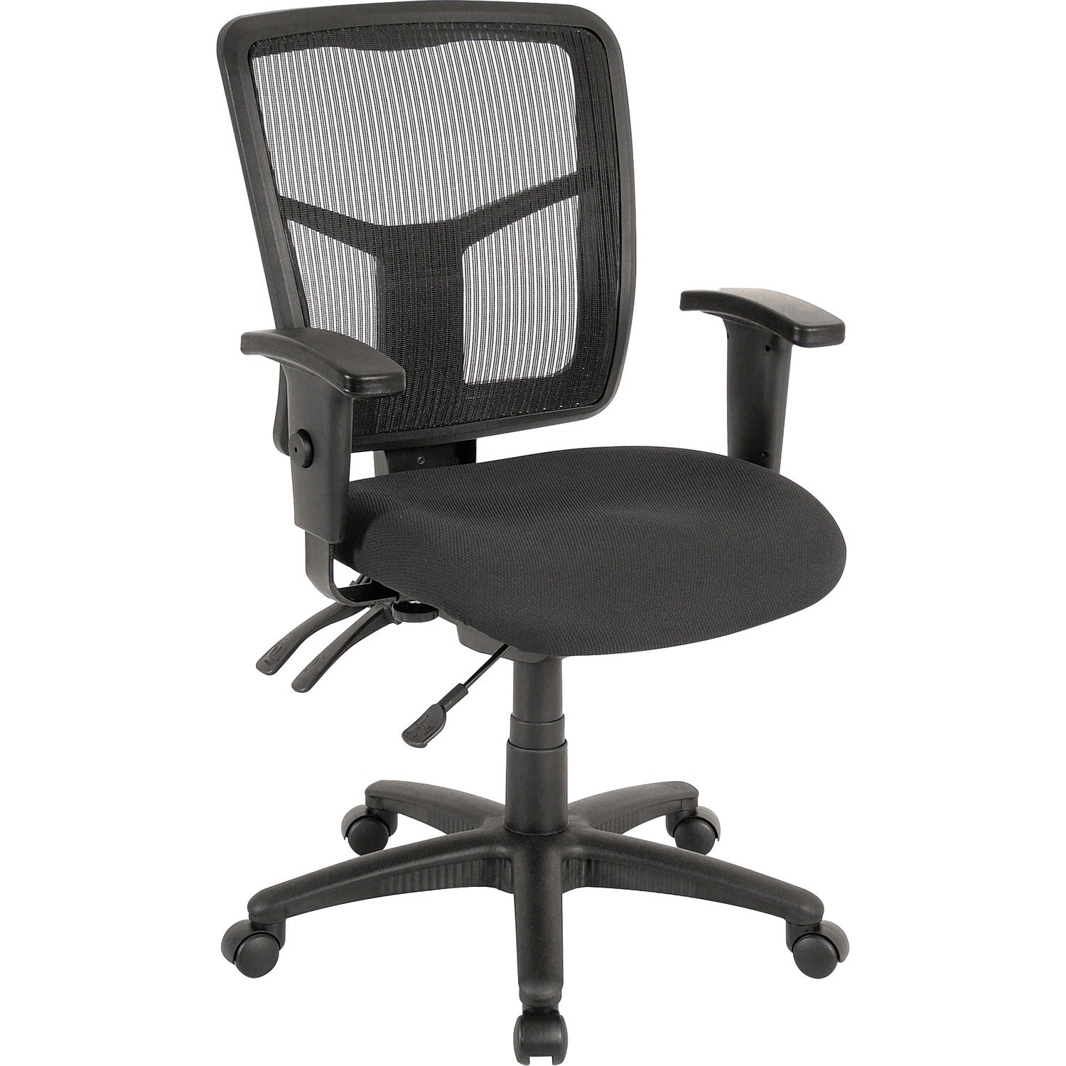 Lorell ErgoMesh Series Managerial Mesh Mid-Back Chair, 1 Each