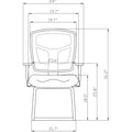 Lorell ErgoMesh Series Mesh Back Guest Chair with Arms, LLR86202