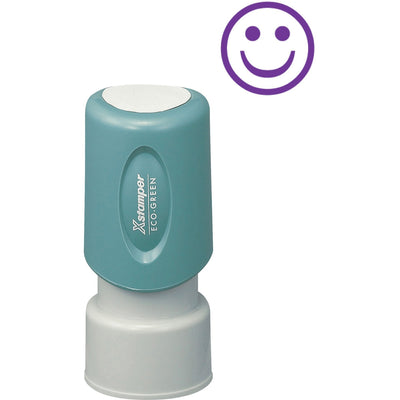 Shachihata Xstamper Pre-Inked Specialty Smiley Face Stamp, XST11420