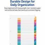 Avery 1-31 Dividers, 31 Tabs, Ready Index, Multicolor Tabs (11129), 1 Set