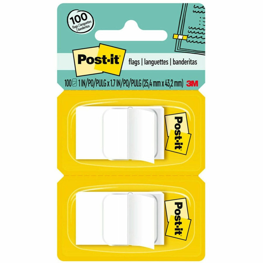 3M Post-it Flags, White, 1 Pack — view 1
