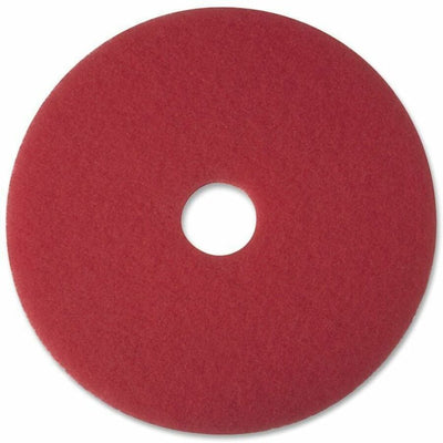 3M Red Buffer Pads, 5 / Carton, MMM08395