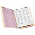 Smead Straight Tab Cut Letter Recycled Fastener Folder, Manila, 8 1/2" Width x 11" Length, 50 / Box, SMD34160