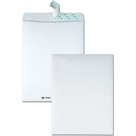 Quality Park 10 x 13 Tech-no-Tear Paper Out Catalog Envelopes with Self-Sealing Closure, White, 100 / Box, QUA77397