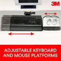 3M Sit/Stand Easy Keyboard Tray Platform Gel Wrists Precise Mouse Pad, Black, 1, MMMAKT180LE