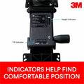 3M Sit/Stand Easy Keyboard Tray Platform Gel Wrists Precise Mouse Pad, Black, 1, MMMAKT180LE