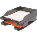 Deflecto DocuTray Multi-Directional Stacking Tray, Black, 1 Set, DEF63904