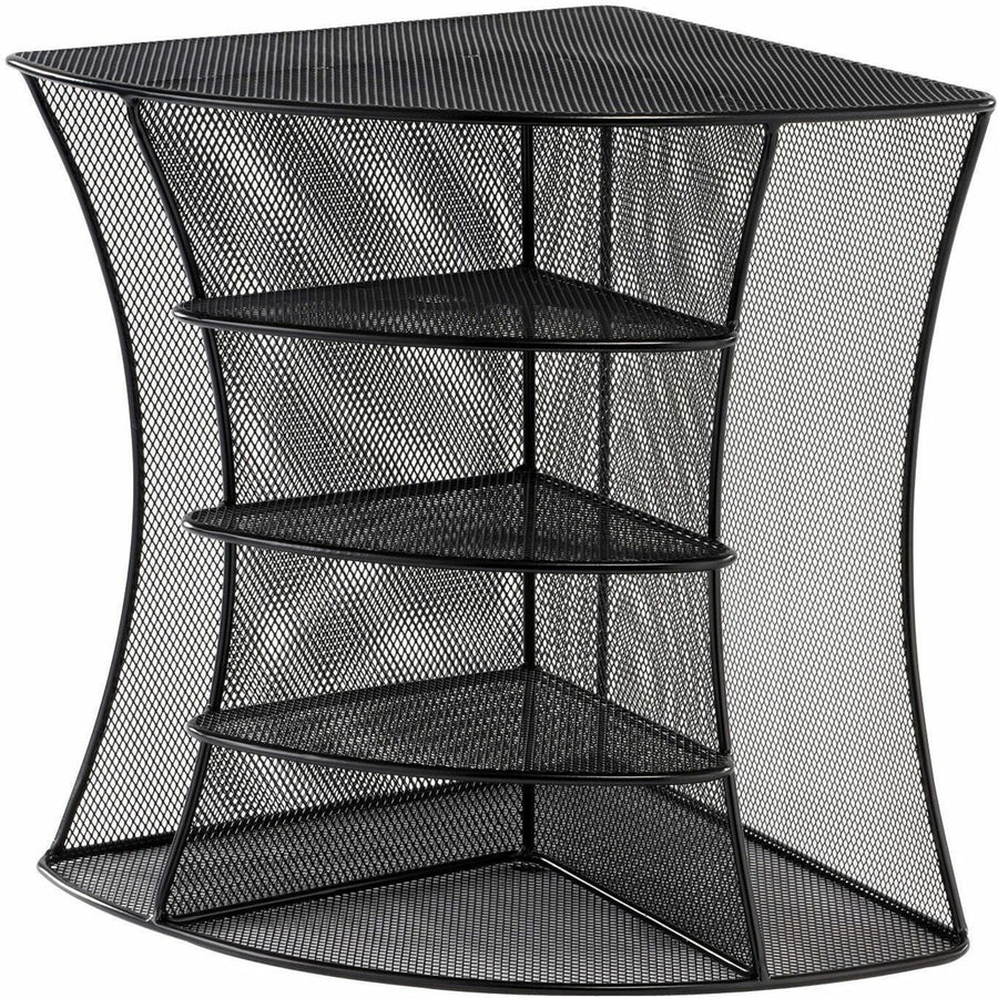 Safco Onyx Mesh Corner Organizer, 15" x 13", Black, Steel, SAF3261BL