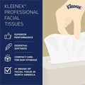 Kimberly-Clark Kleenex Professional Facial Tissue for Business - Flat Box, White, 12 / Carton, KCC03076