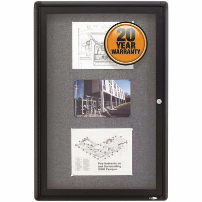 ACCO Quartet Enclosed Bulletin Board, /CT — view 1