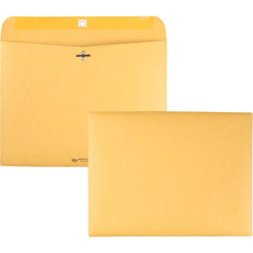 Quality Park 9 x 12 Clasp Envelopes with Deeply Gummed Flaps, Kraft, 100 / Box, QUA38090