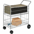 Fellowes Wire Mail Cart, Chrome, FEL40912