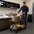 Fellowes Wire Mail Cart, Chrome, FEL40912