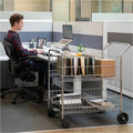 Fellowes Wire Mail Cart, Chrome, FEL40912