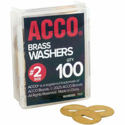ACCO Brass Fastener Washers, 1 Box