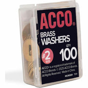 ACCO Brass Fastener Washers, 1 Box