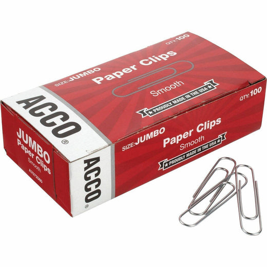 ACCO Economy Jumbo Smooth Paper Clips, 1 Pack