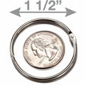 Officemate Loose-Leaf Book Rings, Silver, 100 / Box, OIC99703