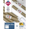 Chartpak Maco Laser Printer White Shipping Labels, 600 / Box, MACML-0600