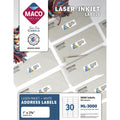 Chartpak Maco Multipurpose Self-Adhesive Mailing Labels, White, 3000 / Box, MACML3000