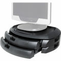 Kantek 2-Drawer Black Monitor Stand/Organizer, KTKMS200B