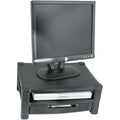 Kantek 2-Level Height-Adjustable Monitor Stand with Organizing Drawer, Black, KTKMS480
