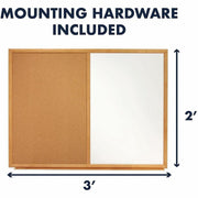 Quartet Standard Combination Whiteboard/Cork Bulletin Board, 1 Each