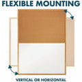 ACCO Quartet Standard Combination Whiteboard/Cork Bulletin Board, QRTS554