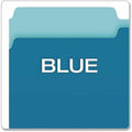 TOPS Pendaflex 1/3 Tab Cut Legal Recycled Top Tab File Folder, Blue, 8 1/2" Width x 14" Length, 100 / Box, PFX435013BLU