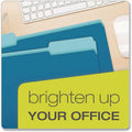 TOPS Pendaflex 1/3 Tab Cut Legal Recycled Top Tab File Folder, Blue, 8 1/2" Width x 14" Length, 100 / Box, PFX435013BLU