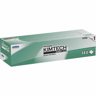 Kimberly-Clark KIMTECH Science Kimwipes Delicate Task Wipers - Pop-Up Box, White, 140 / Box, KCC34256