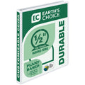 Samsill Earth's Choice Plant-based Durable View Binder, White, 8 1/2" Width x 11" Length, SAM18917