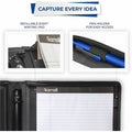 Samsill Regal Letter Pad Folio with Fastener, Black, 8 1/2" Width x 11" Length, SAM15540